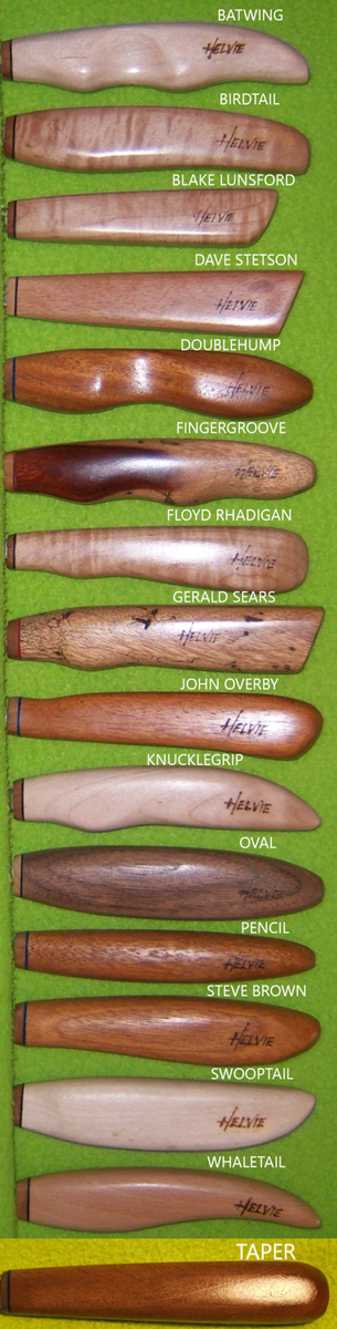 Helvie® Natural Wood Clip Sweep Knives – Helvie® Knives LLC