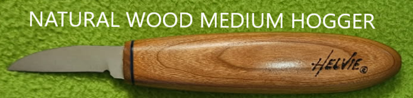 Helvie® Natural Wood Medium Hogger Knife