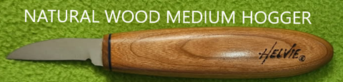 Helvie® Natural Wood Medium Hogger Knife