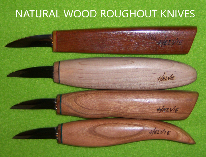 Helvie Natural Wood Roughout Knife Helvie Knives LLC