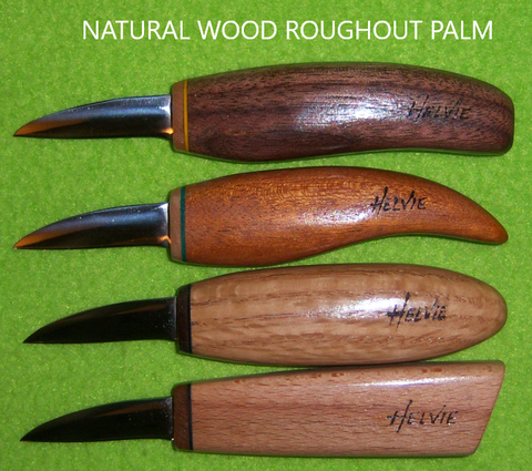 Helvie® Natural Wood Roughout Palm Knife